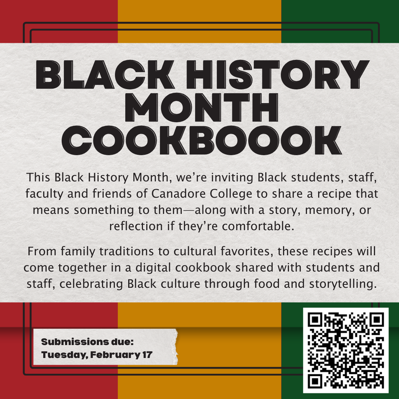 Black history month cookbook poster